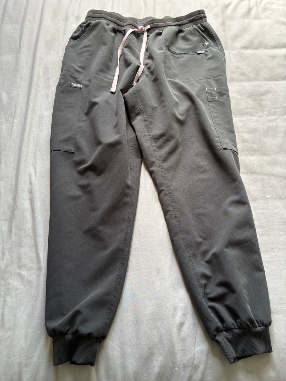 Dolan Grey Curve Fit Jogger Scrub Pants